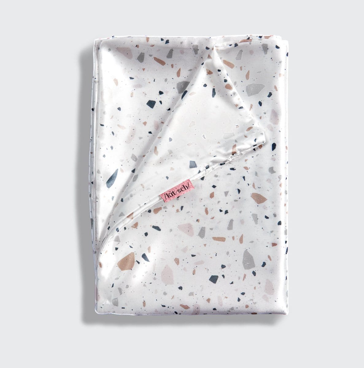Satin Pillowcase - White Terrazzo