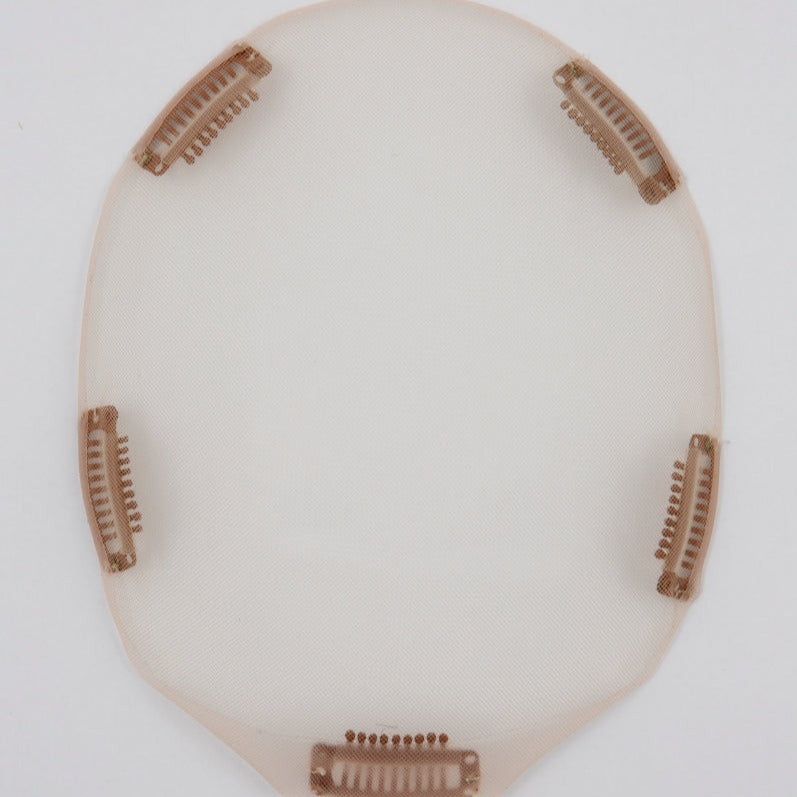 Clio 12 L | Remy Human Hair Topper (Hand-Made) wig cap