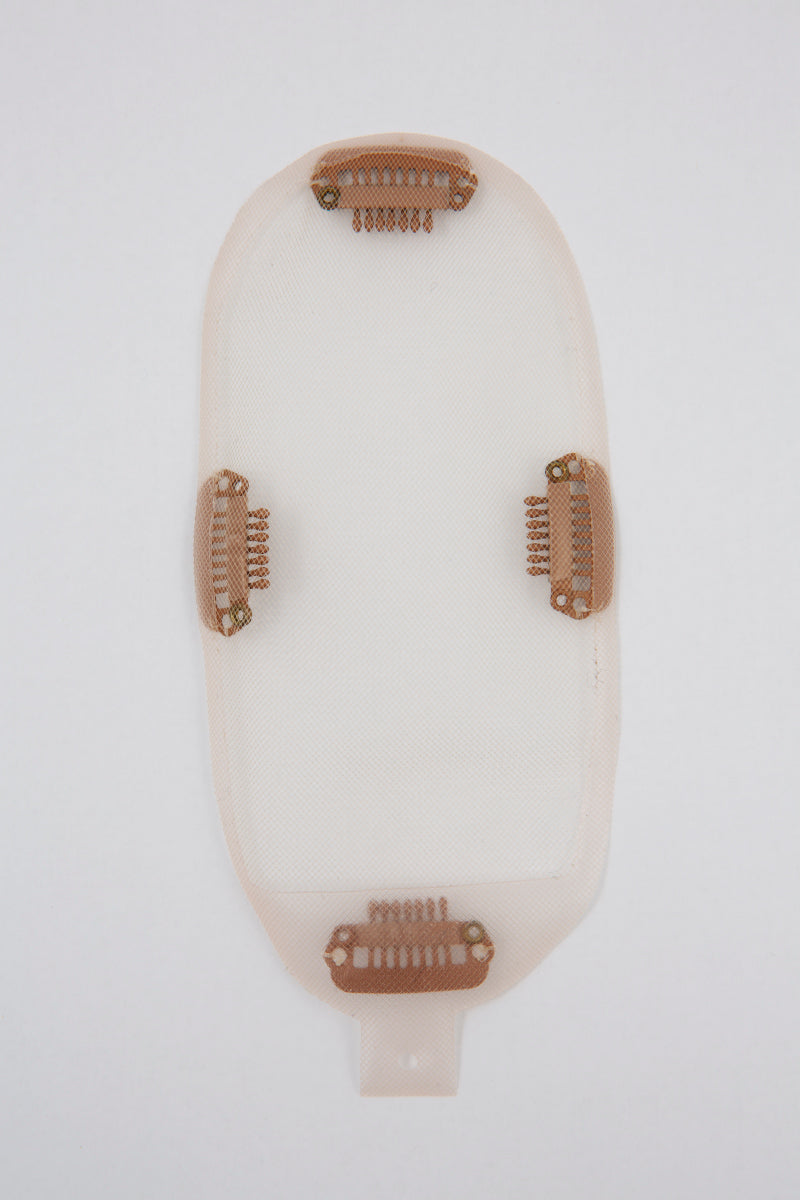 Wig cap of the Clio 12 S | Remy Human Hair Topper (Hand-Made) for hair loss by Dimples